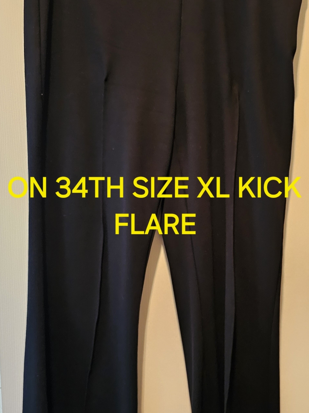 Women's Black Kick Flare Pants - XL